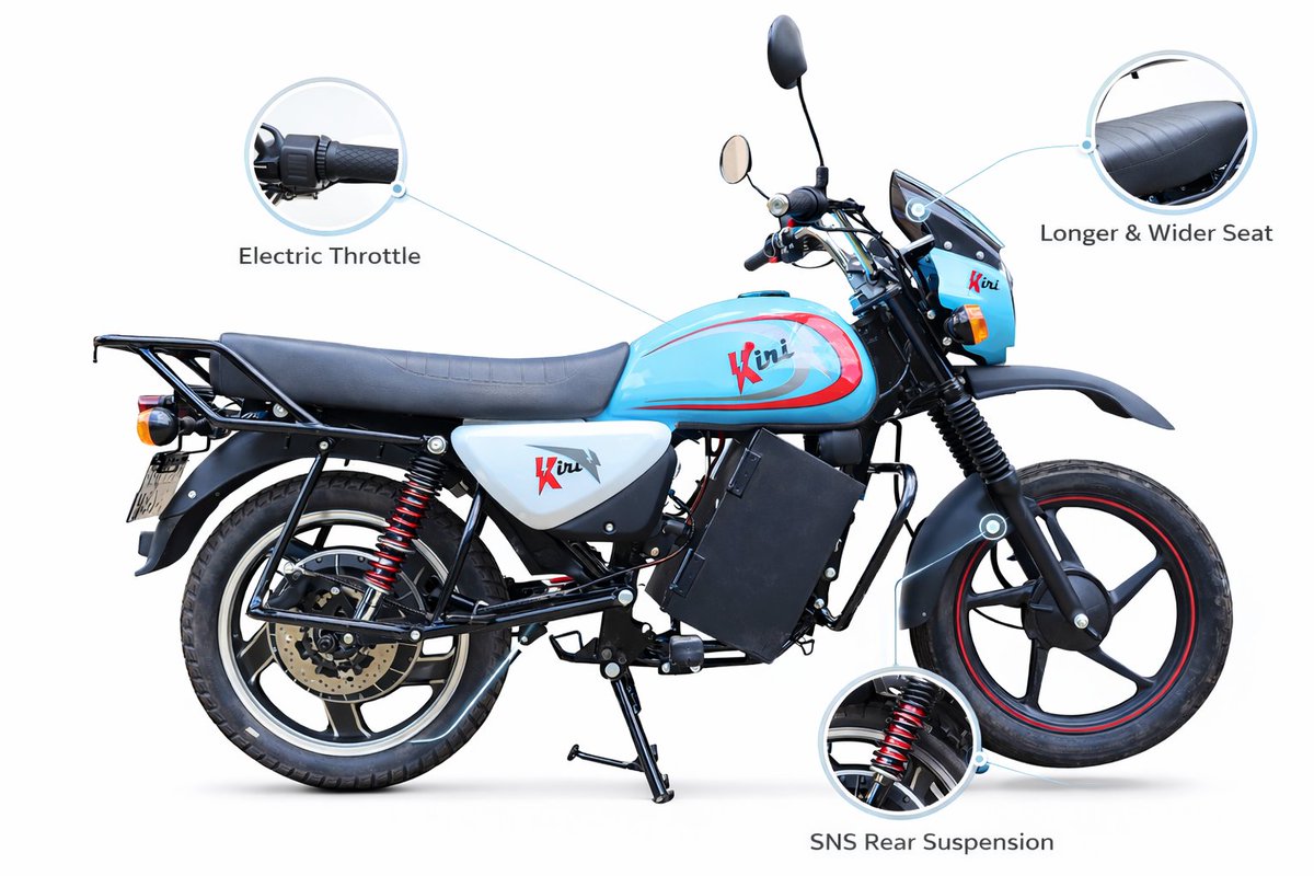 electricKiri's tweet photo. Built for the road.
Powered by electricity. ⚡🏍️

✔️ Long &amp; Wide seat
✔️ Tough Suspension
✔️ Electric Throttle
✔️ Lower running costs

Ride smarter. Ride electric.
Ride Kiri EV.

#KiriEV #ElectricMotorcycle #EVKenya #BodaLife #CleanMobility https://t.co/85j2t6R69V