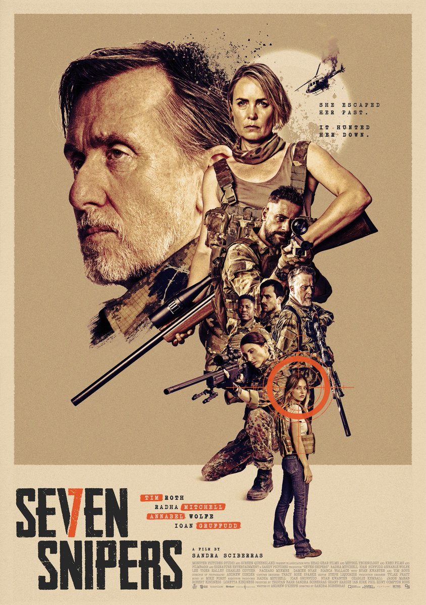 RYVEcreative's tweet photo. Excited to reveal the official poster for SEVEN SNIPERS - Sandra Sciberras' action thriller starring Radha Mitchell &amp; Tim Roth

#sevensnipers #movieposter #timroth #radhamitchell https://t.co/WGVBaJbI7p
