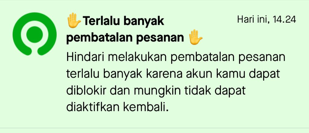 bucinmarkk's tweet photo. disuruh cancel berkali kali sama driver gocar dengan berbagai alasan, dan malah gw yang terancam diblokir

@gojekindonesia https://t.co/x7zMFCoCsx