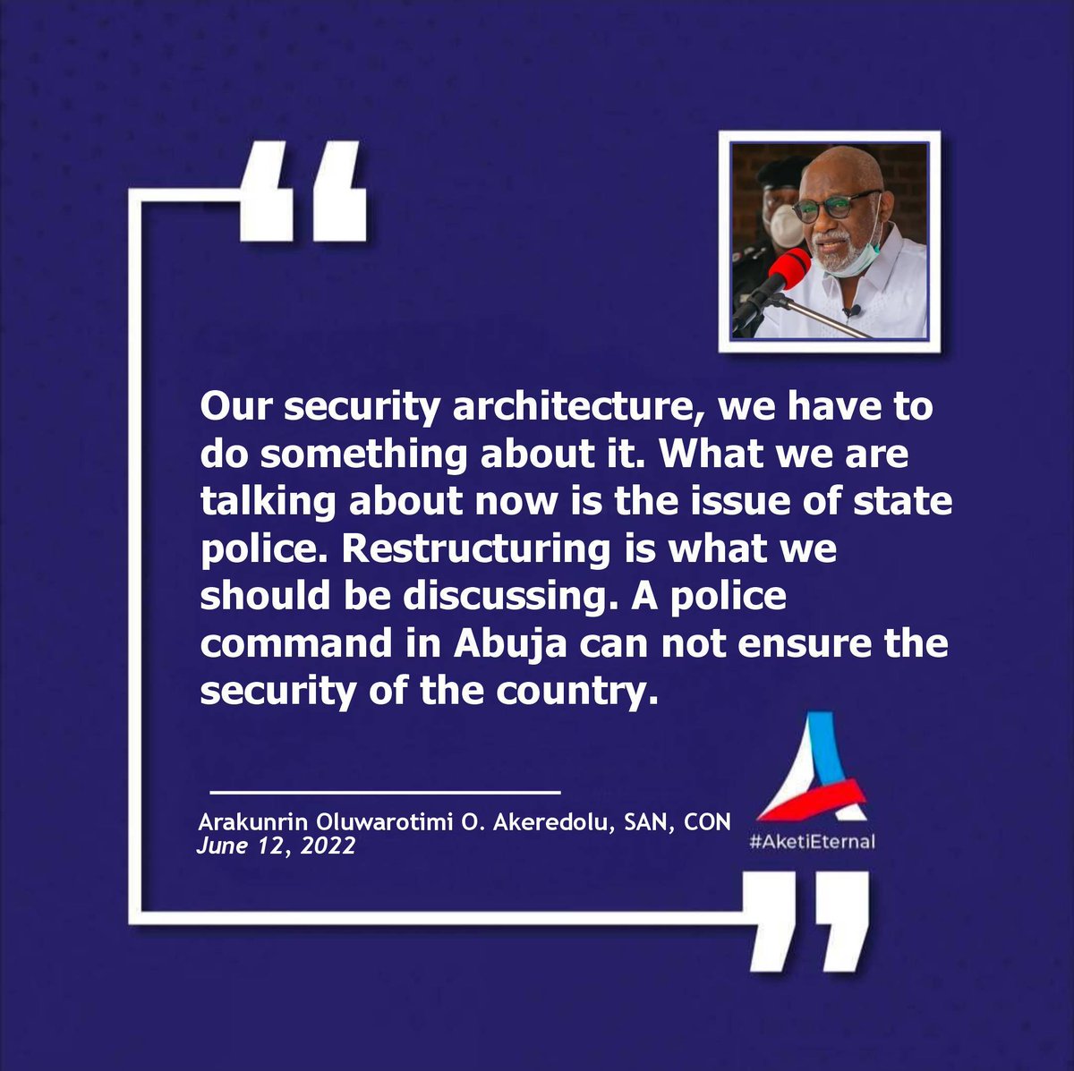 Arakunrin Rotimi Akeredolu tweet media