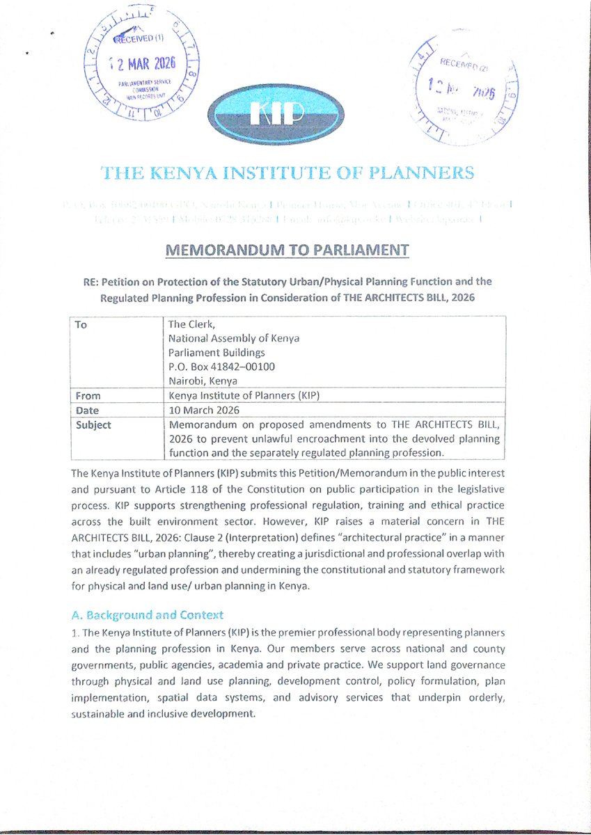 KENYA INSTITUTE OF PLANNERS tweet media