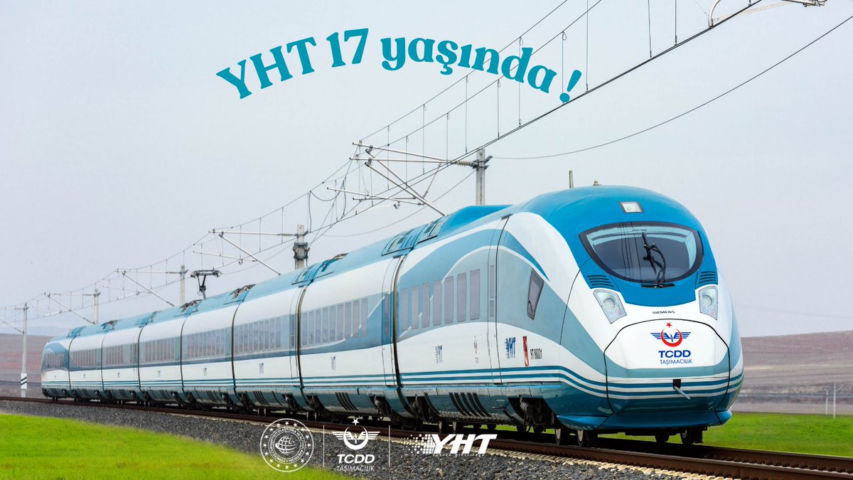 YHTTCDDTAS's tweet photo. 13 Mart 2009’da başlayan #YHT yolculuğumuz bugün 17 yaşında! 🚄

Geçen 17 yılda milyonlarca yolcuyu güven, hız ve konforla sevdiklerine ulaştırmanın mutluluğunu yaşıyoruz.

Türkiye’yi yüksek hızlı tren ağlarıyla buluşturan Ankara–Eskişehir hattı ile 12 tren setiyle başlayan bu büyük yolculuk; bugün 2 bin 251 km hat uzunluğu, 11 ile doğrudan ulaşım, günlük 66 sefer ve 31 tren setiyle aynı heyecan ve kararlılıkla devam ediyor.

#TürkiyeHızlanıyor