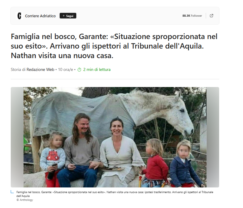 Siddh60's tweet photo. Situazione sproporzionata????
E' stata fatta una valanga di una palla di neve, grazie a una #assistentesociale nevrastenica in preda a manie di potere  e vendetta e a un giudice viziato da pregiudizi ideologici sull'educazione dei bambini!
In un paese normale sarebbero entrambi stati piniti e licenziati!
#famiglianelbosco

https://t.co/8By00lD3Xf