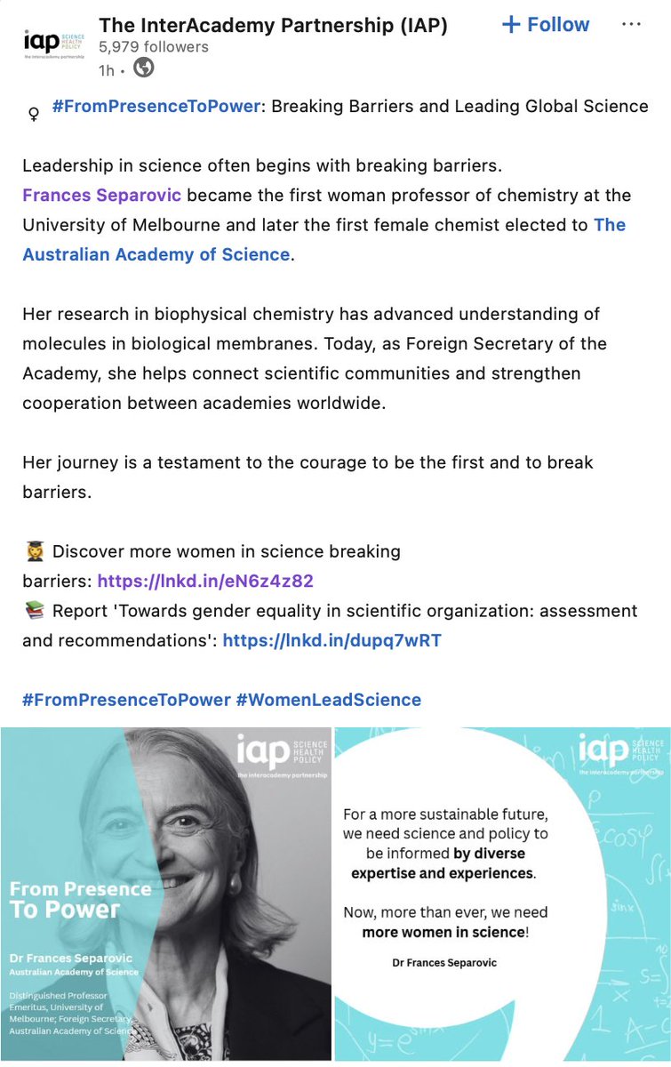 Professor Frances Separovic tweet media