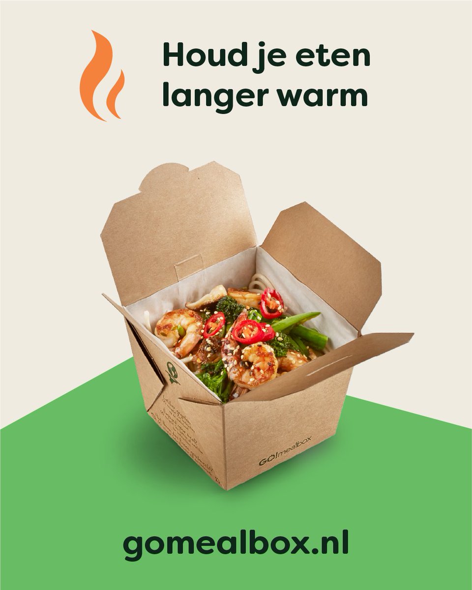 FonkelsNL's tweet photo. 🔥 Warme maaltijden, écht warm bezorgd.

De GO!mealbox houdt gerechten langer op temperatuur dankzij een slimme papieren inlay die isoleert.
 En dat volledig plasticvrij.
Warm bezorgen, duurzaam verpakt. 📦

👉 https://t.co/2qsPTIcbzU

#takeaway #kartonnenverpakking #Fonkels https://t.co/DmuWXChVR1