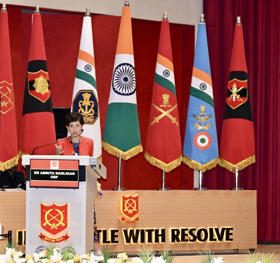 AmritaNarlikar's tweet image. #Latepost 
A great honour to speak at  AMSB Seminar 2026 on
"Shaping Military Leaders for the 21st Century: #Ethical &amp;amp; Value-based
#Leadership", thank you 
@ia_awc @artrac_ia 
for the stimulating exchange and gracious hospitality.