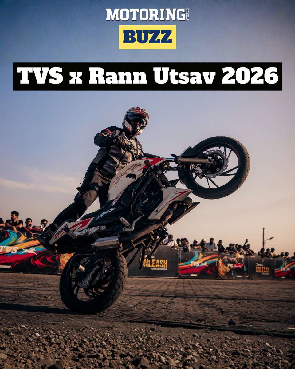 MyMotoringWorld's tweet image. A ride through the white desert, some intense motorsport action and a few exciting unveils made @tvsmotorcompany x Rann Utsav 2026 a memorable experience.

Read the full story on our website.
motoringworld.in/bike-features/…

#TVS #RannUtsav2026 #TVSMotor #MotorsportIndia #MotoringWorld
