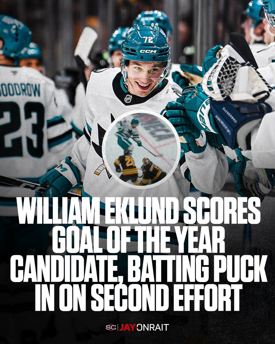 JayOnSC's tweet image. What a goal from William Eklund! 🤯
•••
(🎥: @NHL)