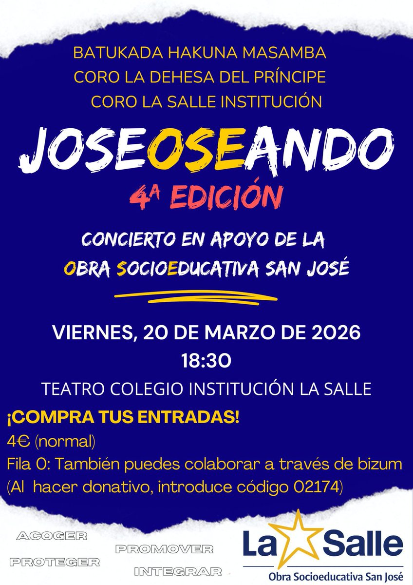SalleObra's tweet photo. #SemanaSanJose 
Participa con nosotros. Celebramos a nuestro patrón y el 5° aniversario de nuestra obra socioeducativa 
Ayúdanos a seguir construyéndola https://t.co/PajkVG026U