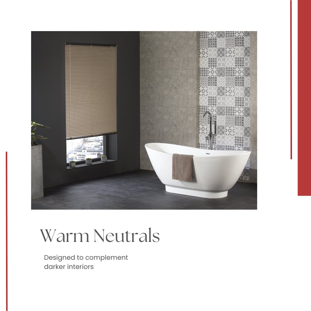 GilliansBlinds's tweet photo. Warm beige Venetian blinds soften this contemporary bathroom space.

We offer free home measuring and fitting across Northamptonshire, Milton Keynes and Market Harborough.
📞 01604 646007
 🔗 https://t.co/pnmYkXKv3J
#VenetianBlinds #BathroomDesign #WindowStyling https://t.co/tzPIwgKfp8