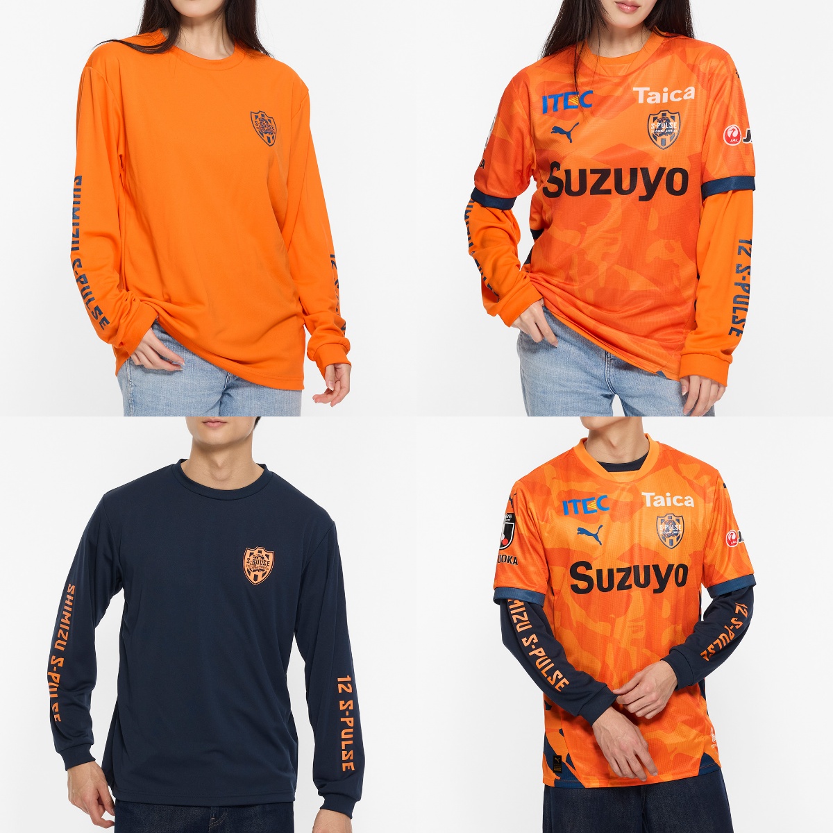 清水エスパルス　プラシャツ長袖 ご好評につき完売となっていた「ロングスリーブTシャツ（#12 S-PULSE