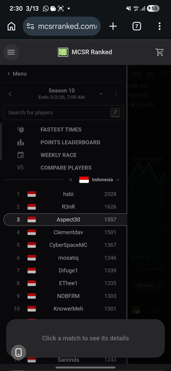aspect30s's tweet photo. Top 1 vs top 2-3 elo difference is insane https://t.co/t1Qbv6dsmT