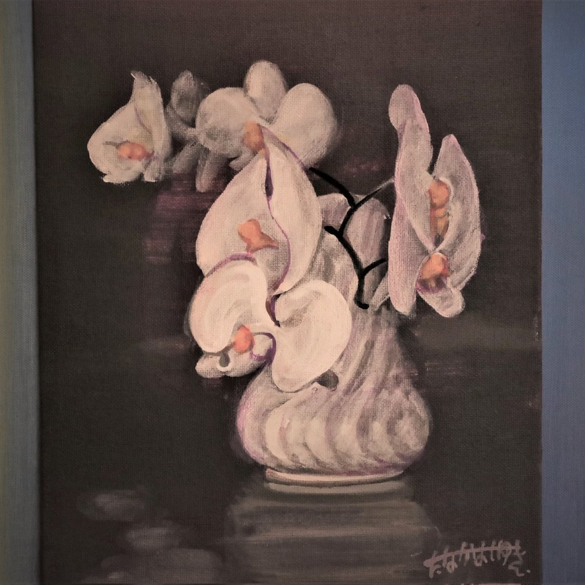 祝い花 ］(F 6) アクリル画 胡喋蘭 #アクリル絵の具 #アクリル画 #静物