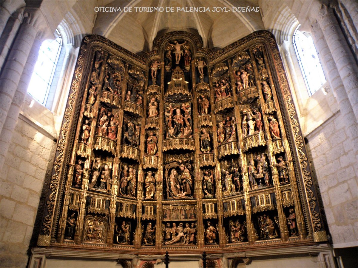 CyLEsVida's tweet image. Retablo de la iglesia de Santa María de la Asunción de Dueñas , de estilo hipano-flamenco. #Palencia