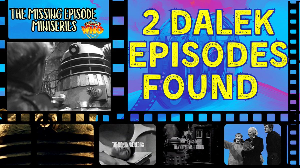 SensetheSphere's tweet photo. TWO DALEK DOCTOR WHO EPISODES FOUND
Film Is Fabulous Find
https://t.co/kPOCtru04K
The Nightmare Begins Part 1
The Devil's Planet Part
The Dalek Master Plan

@disparutoo @Mschatnoir @archives1963

#filmisfabulous #dalek #daleks #dalekmasterplan #peterpurves #doctorwhoconfidential #drwho #bbcdoctorwho #russellTdavies #ncutigatwa #disneyplus #whovians #whovian #doctorwhonight #bbcdoctorwho #doctorwhofandom #scifi #scififan #scifiTV #scifilovers #TARDIS #TimeLord #whoniverse #doctorwhoreview #doctorwhocommunity #rubysunday #fifteenthdoctor #doctorwhofan #livestreaming #RIPdoctorwho #whoniverse #classicdoctorwho #drwho #doctorwho #doctorwhonight #thedoctor #seasonfinale #livestream #bbcradio #neilsen #BARB #ourmanchest #philipmorris #filmisfabulous #patricktroughton #williamhartnell #dalek #daleks #regeneration