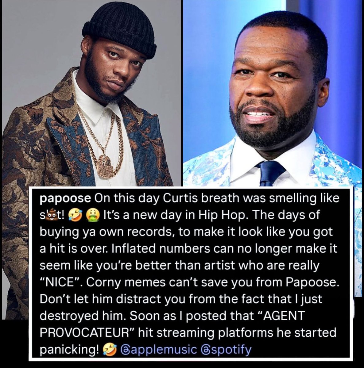 esegbona_luis's tweet image. 🚨 Breaking News 😳😳😳
Papoose fires back at 50 Cent 🗣🥹‼️
