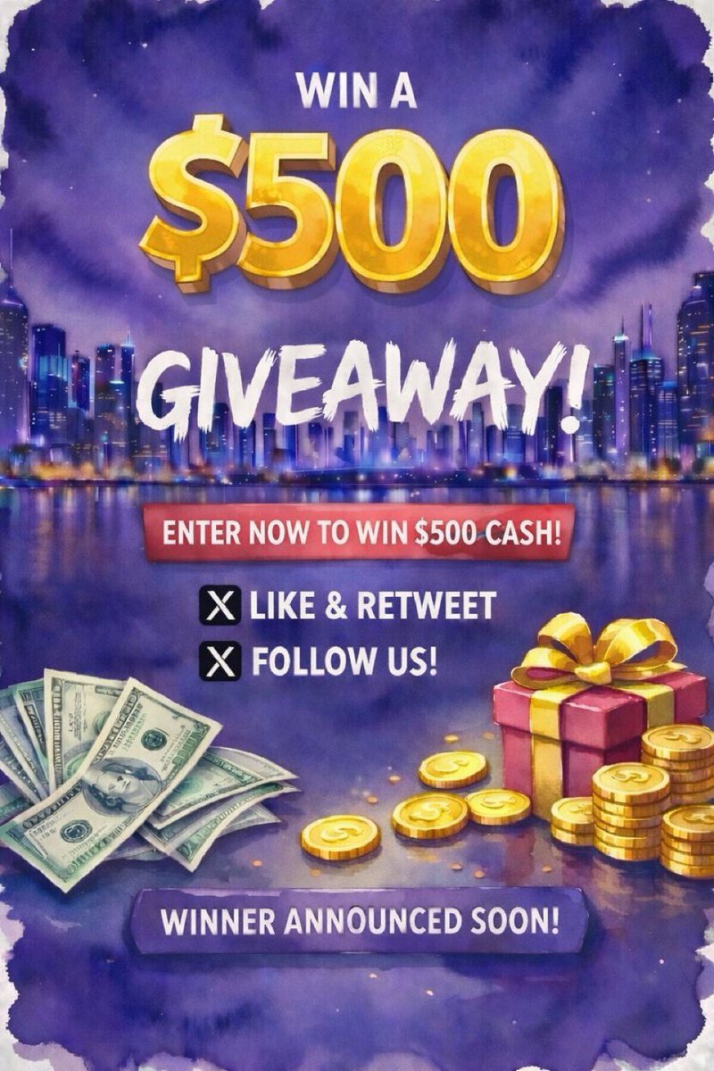 🚨 500$ GIVEAWAY 

How to enter:

1️⃣ Follow <a href="/WhaleCryptoGems/">Whale Crypto Gems</a> 
2️⃣ Like 💙 
3️⃣ Repost 🔁
4️⃣ Comment done ☑️ 

🕒 Winner announced in 48 hours