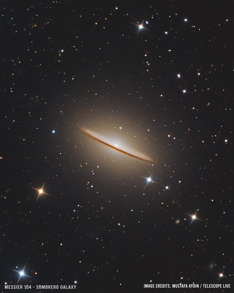 This galaxy is called Sombrero 🤠 (a Mexican hat)!

Some said it looks like a smashed donut, a pizza, a frisbee! 

What do you think looks like? 👀