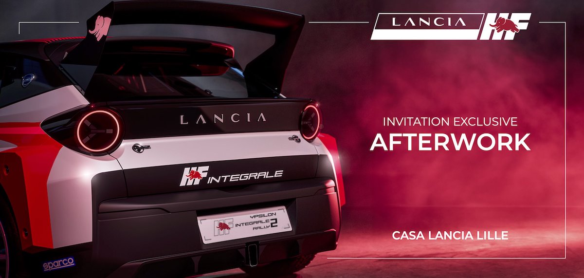 Lancia Ypsilon et Afterwork Ypsilon Rally2 HF Integrale chez Casa Lancia Lille pendant le Rallye du Touquet 2026 - Lire et vous inscrire sur auto-mag.fr/actualites/lan… <a href="/RallyeDuTouquet/">Touquet Auto Club</a> <a href="/lancia_official/">Lancia</a> #casalancialille