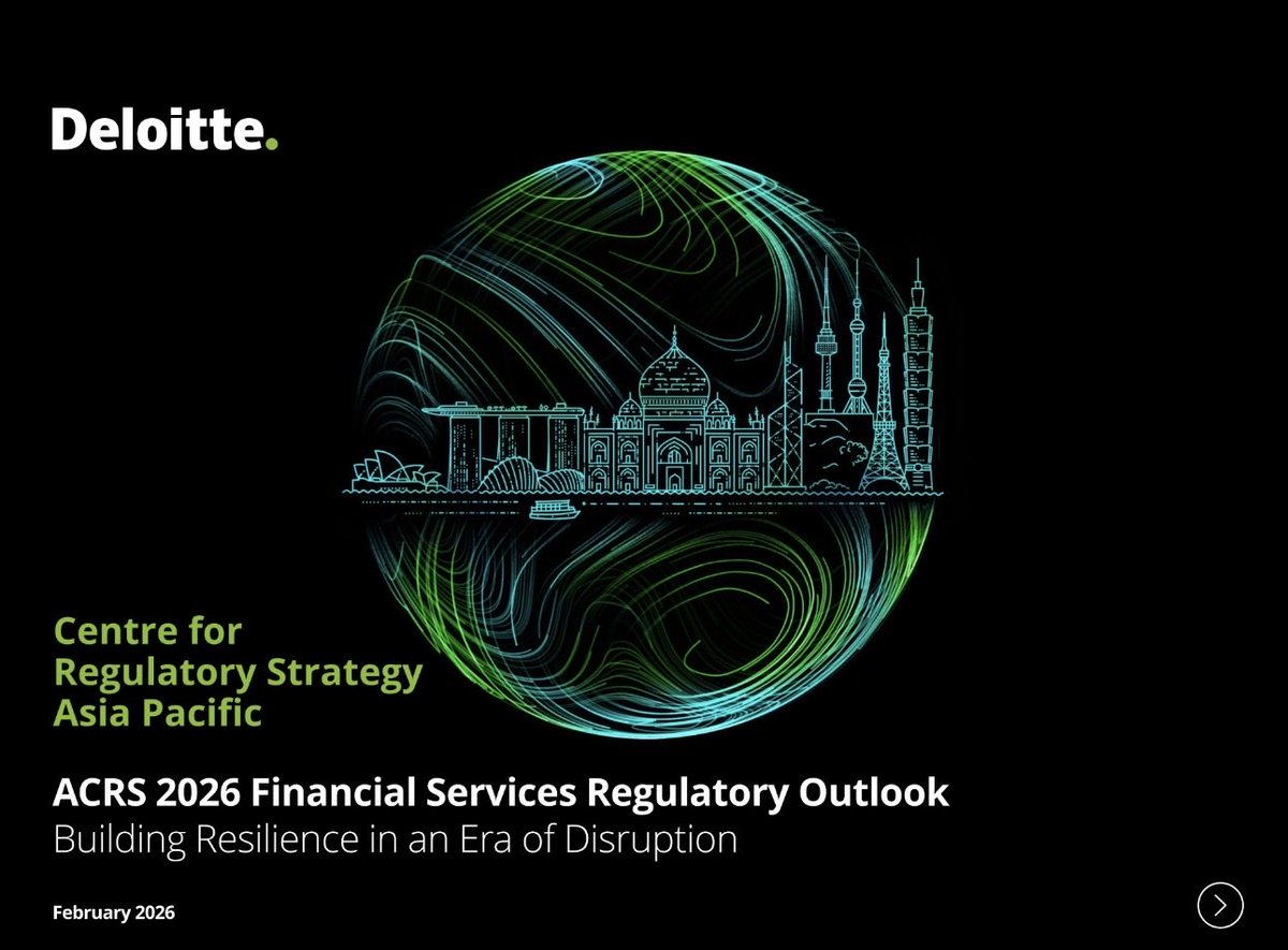 nafisalam's tweet image. 2026 #APAC #FinancialServices #Regulatory Outlook-Building #Resilience in Era of #Disruption-@Deloitte

#Bigdata #ArtificialIntelligence #Digitalassets #Fintech #Finserv #financialcrime #Regulation #Regtech 

@Damien_CABADI @bamitav @mikeflache @jasuja

deloitte.com/southeast-asia…