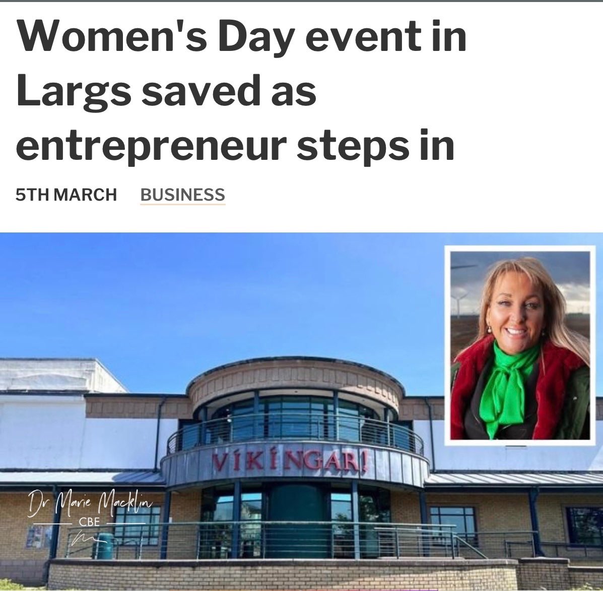 MarieMacklin's tweet image. LIBERTY WOMEN SCOTLAND 🏴󠁧󠁢󠁳󠁣󠁴󠁿
“It is time to restore”.
By @currie_carolyn CEO Women Enterprise Scotland.
Appreciate Carolyn’s comments on linkedin
regarding my @TheScotsman article and her referring to @irvinetimes.
#IWD #GivetoGain