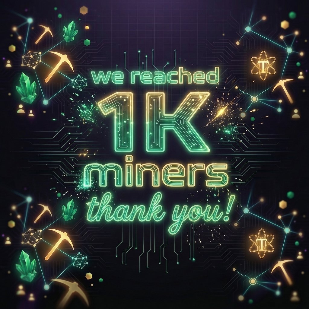 We've crossed 1K miners in 2 days 🚀🔥🎉

Thanks for your BIG support, we couldn't do it without you!  

And we want to celebrate this milestone with a REWARD code. 

Use "1KMINERS" code to gain extra TOR mining power.  Bonus > Bonus Code > Enter "1K" and enjoy your extra TOR
