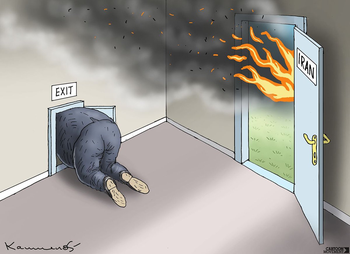 cartoonmovement's tweet image. Exit strategy. Today’s cartoon by @MarianKamensky1. More cartoons: cartoonmovement.com

#Iran #Trump #ExitStrategy