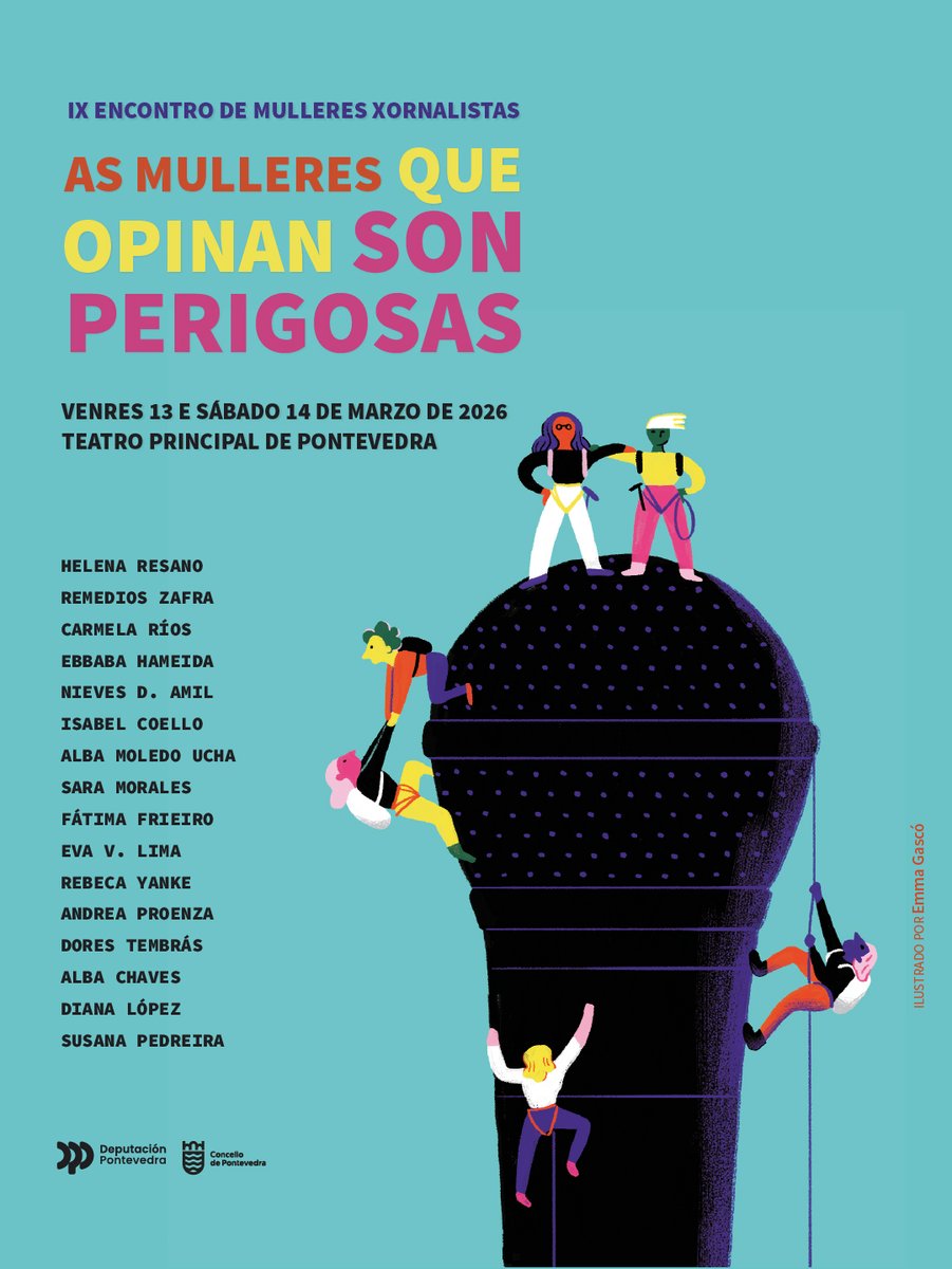 depo_es's tweet photo. Hoxe ás 12:30 horas arranca a X edición do foro As Mulleres Que Opinan son Perigosas desde o Teatro Principal de Pontevedra

Como cada ano, poderás seguir as intervencións #EnDirecto
 
Mañá 📡 https://t.co/IrepQKfEK9
Tarde 📡 https://t.co/ISAPMYtV9d https://t.co/txxrdNXlCq