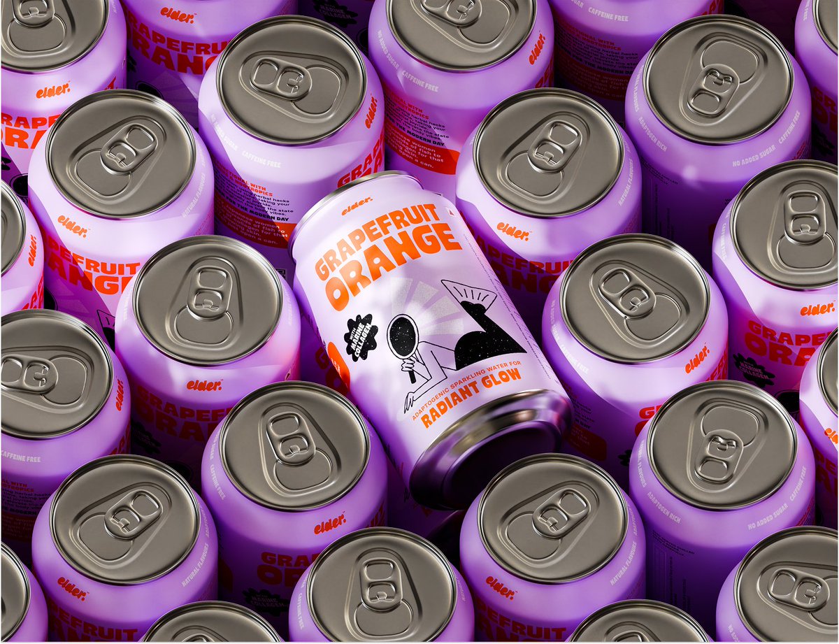 packagings's tweet image. Elder presents a vibrant packaging system for its #adaptogen powered #sparklingdrinks, combining bold color palettes, playful #illustrations, and expressive typography to give each flavor a distinct personality.

packagingoftheworld.com/2026/03/elder.…

#packagingdesign by Abox Agency