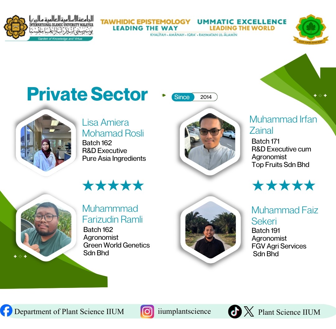 PlantScIIUM's tweet photo. Lebih Sedekad Memupuk Bakti, Dari Akar Membumi Hingga Ke Puncak Jaya πΏ
Sertai kami di Program Ijazah Sarjana Muda Sains dalam Sains Tumbuhan Gunaan (Kepujian) di UIAM Kuantan. Kod UPU: UY6545002 ππ₯Όπ§π½βπΎπ₯°
#PlantScience #UIAM #IIUM https://t.co/qdN9QKZP0K