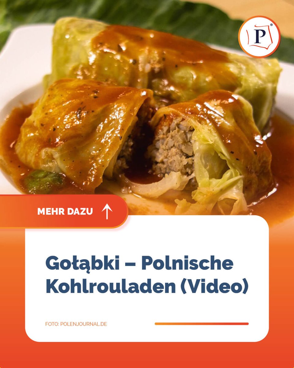 PolenJournal's tweet photo. 🕊️ Warum heißen polnische Kohlrouladen eigentlich „kleine Täubchen“? Gołąbki sind Kult! Wir haben das Rezept für die perfekten Krautwickel mit Tomatensoße und die Geschichte dahinter für euch. 🥬🥩

Hier geht's zum Video: https://t.co/rXSXmEURSF

#Gołąbki #Polen #Rezept #Kochen https://t.co/hbk3t9lvnq