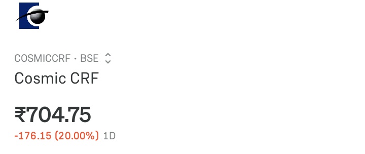 Karanthetrader1's tweet image. One of my darling stock 😏😊

What could be the reason ?? 
Any expert 

#cosmiccrf #Cosmic