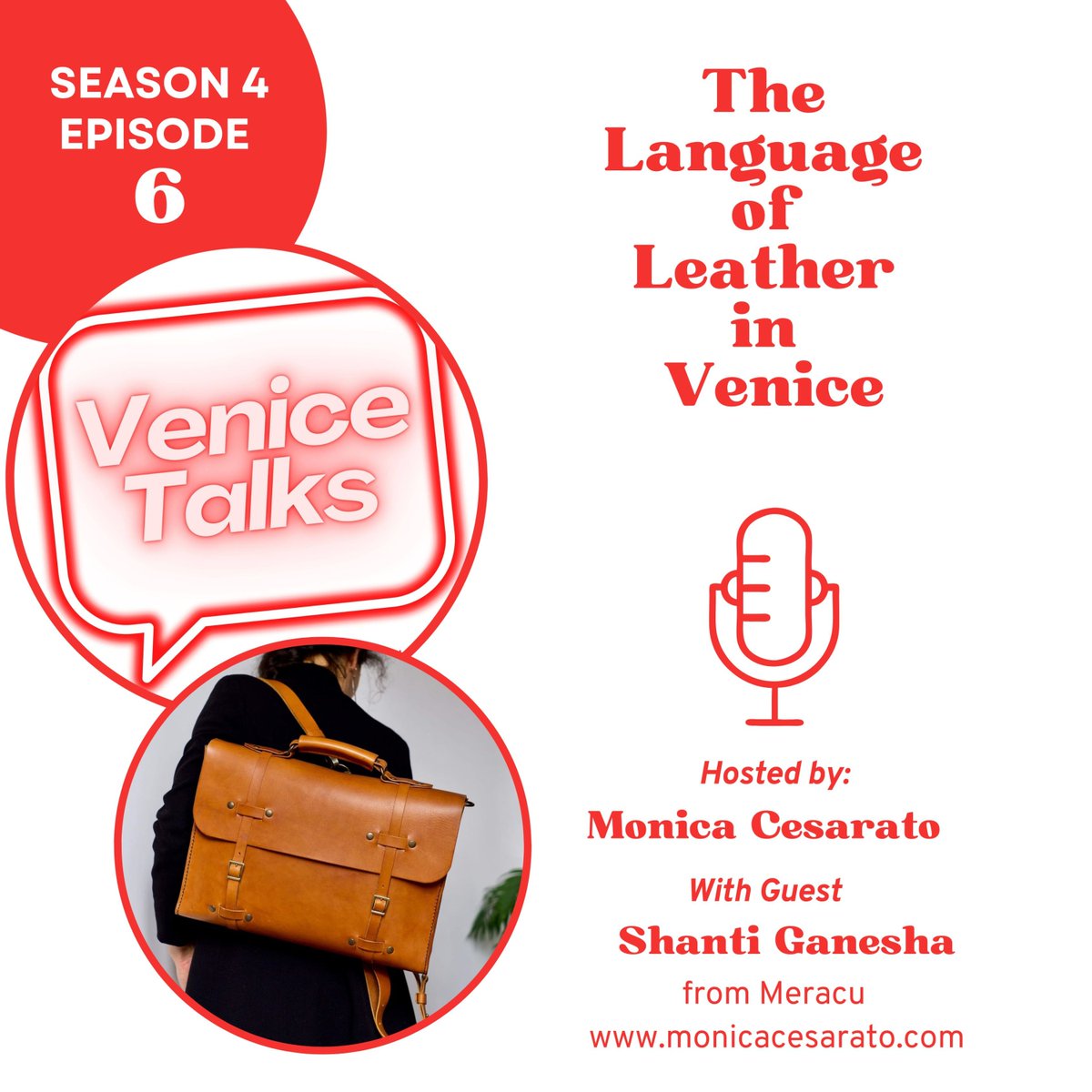 monicacesarato's tweet photo. New episode alert for Venice Talks 🎙️
What happens when leather stops being just a material and starts telling a story?
In Season 4, Episode 6, I sit down with Shanti Ganesha of Meracu  , a contemporary leather artisan

👉https://t.co/H7LhmreOtc

#venicetalks   @mccontentlab https://t.co/PnILeY0CCC