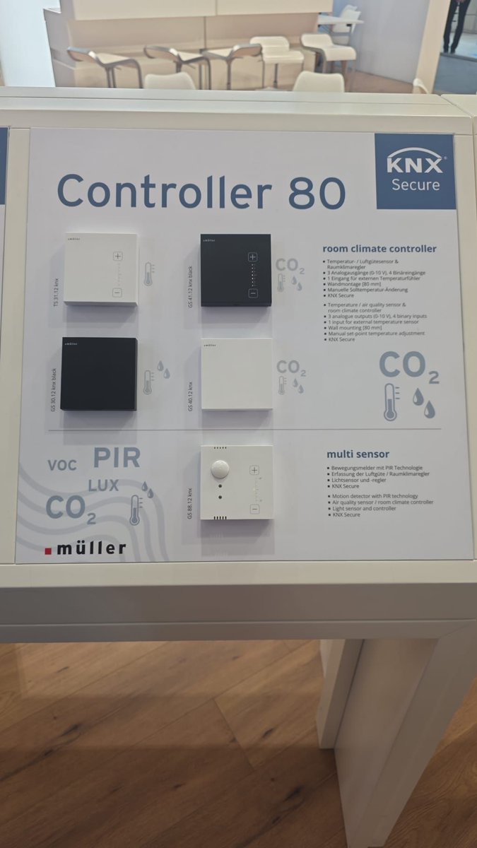 FuturasmusGroup's tweet image. 🙏 Thanks to Alexander Müller for welcoming us at the Hugo Müller GmbH &amp;amp; Co KG booth. Congratulations as well for their wide range of sensors, room climate controllers and KNX devices.

#KNX #LightAndBuilding #Mueller #BuildingAutomation #SmartBuildings #HVAC #Sensors #Futurasmus
