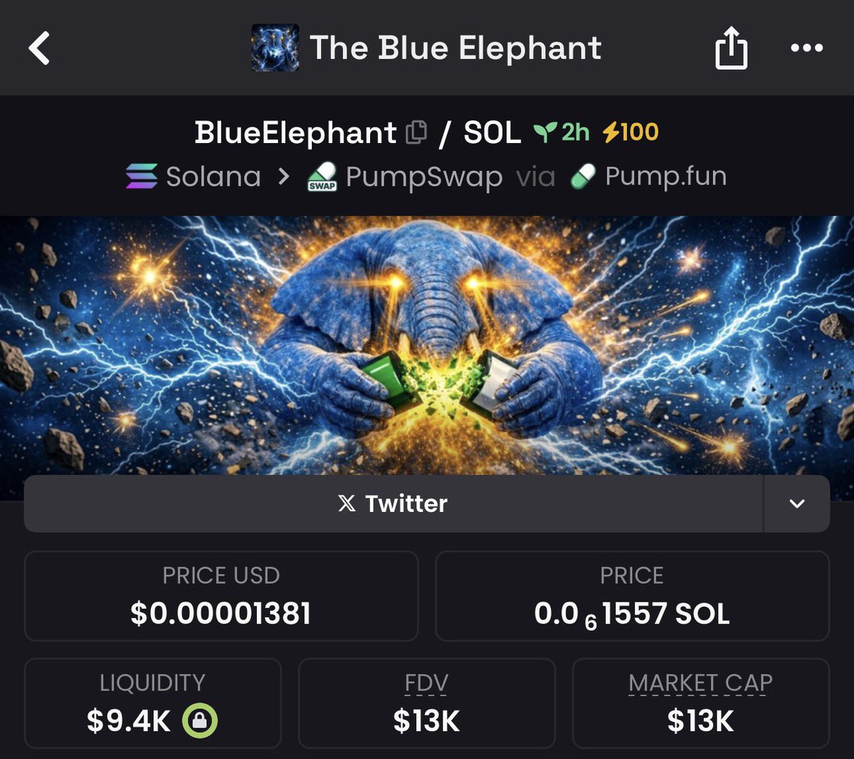 Watch your entry on $BlueElephant
Note: don’t fade

Ca, 9i1U8aqHDmiyAaTJtWny7UQBbcH7HJcGFkddV1tRpump