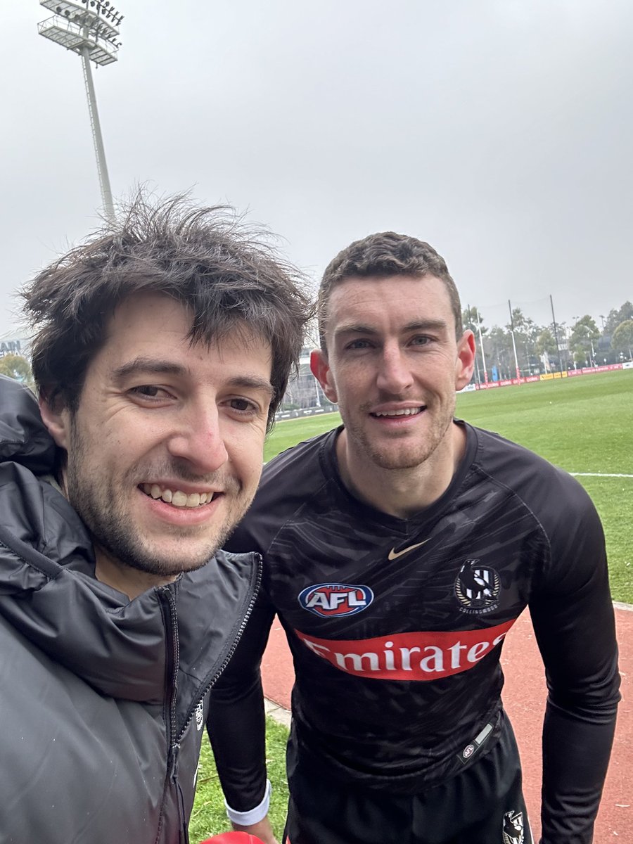 IncrediblyBozza's tweet image. Dan McStay will play his 200th game tomorrow against the Adelaide Crows 🔥

Go well Dan, been a serviceable player since crossing over from Brisbane 🖤🤍 

#AFLPiesCrows #GoPies #AFL #DAN200 #MCSTAY200 #DM200