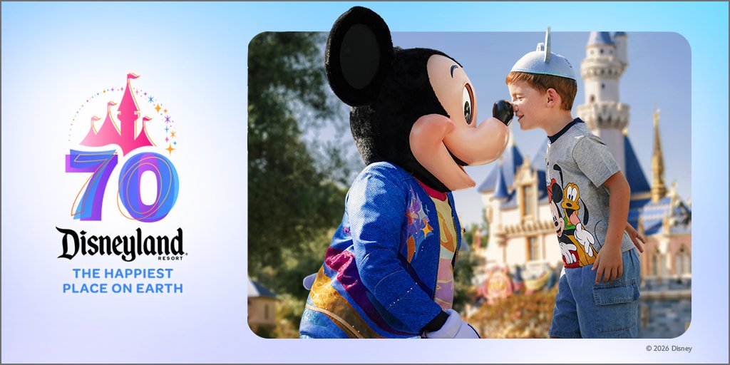kroq's tweet image. Listen this weekend for the keyword to text to 20357 to enter for your chance to win a visit to The Happiest Place On Earth from KROQ during the DISNEYLAND® Resort 70th Celebration!

Tune in or stream #kroq on the @audacy app | KROQ.com/listen