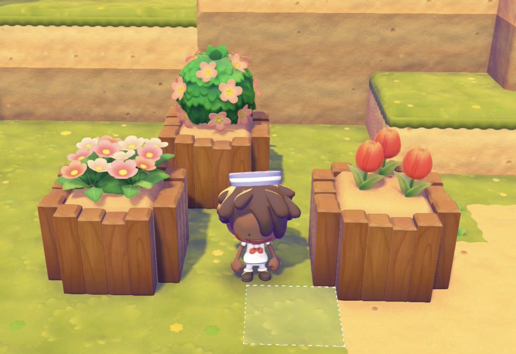 donguri0318's tweet photo. 木のしきりを使った木製プランターのアイデアです💡

#ぽこあポケモン 
 #PokemonPokopia https://t.co/9cYlDqq7Az