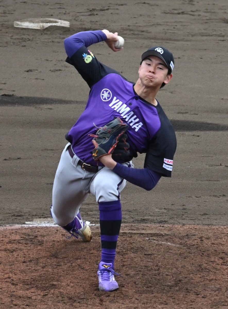 sports_shizuoka's tweet image. ＃ヤマハ の新人 ＃高須大雅 投手（静岡高出）が社会人で初の実戦登板。昨年7月以来、長いブランクを経ての戦線復帰に「野球が全力でできることが楽しい」と話していました。先発 ＃有本雄大 投手も調子を上げています。対する龍谷大は９番遊撃で ＃吉松礼翔 選手（浜松開誠館高出）が出場していました