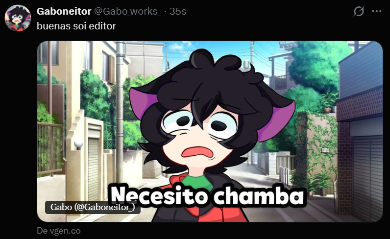 Gaboneitor_'s tweet photo. Me da gracia que mi Vgen practicamente sea un grito de ayuda XDDDD

sera una buena impresion? https://t.co/Ry8v6LXTvk