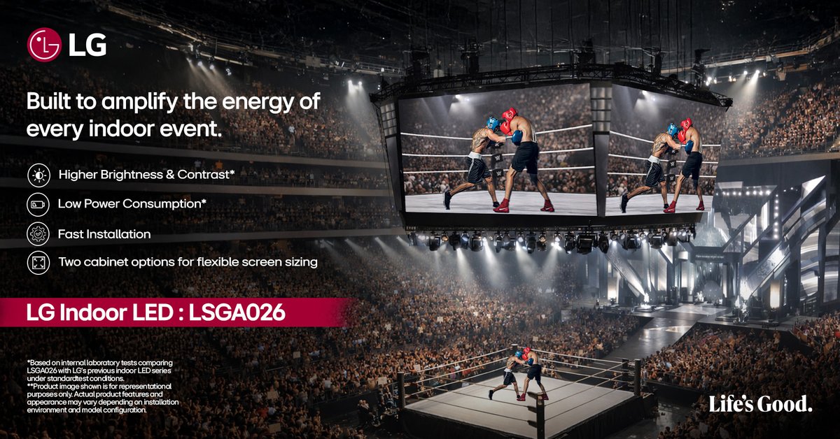 LGIndia's tweet image. Visibility, without compromise. 

Know More -  bit.ly/410VwxV

#LG  #Indoor #LEDDisplay #Innovation #LifesGood