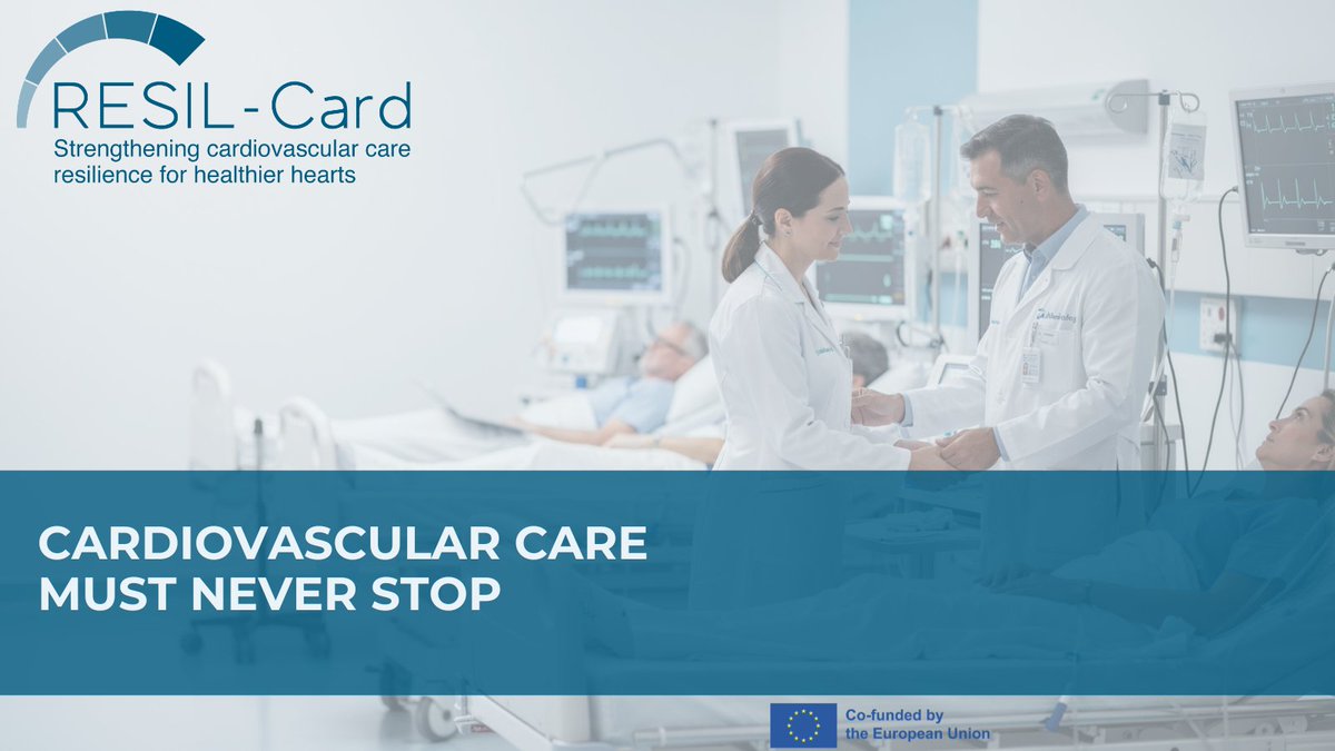 WeCareAboutHea1's tweet photo. ❓Are 🇪🇺 #cardiovascular centres prepared for the next disruption?
⚠️Care interruptions can have serious consequences.
🚀Tomorrow, #RESILCard launches - a practical tool to help cardiovascular centres🫀assess preparedness, identify vulnerabilities and strengthen #resilience🛡️ https://t.co/Uk5PV07Lk1