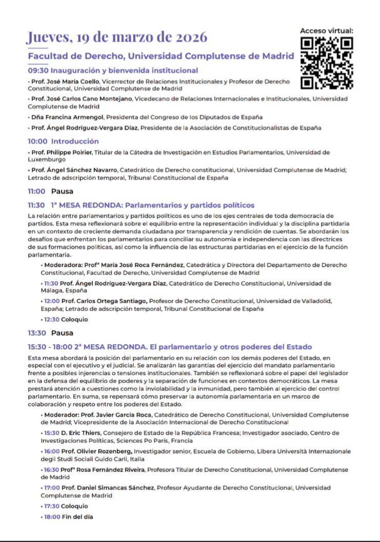 Instituto de Derecho Parlamentario (UCM) tweet media