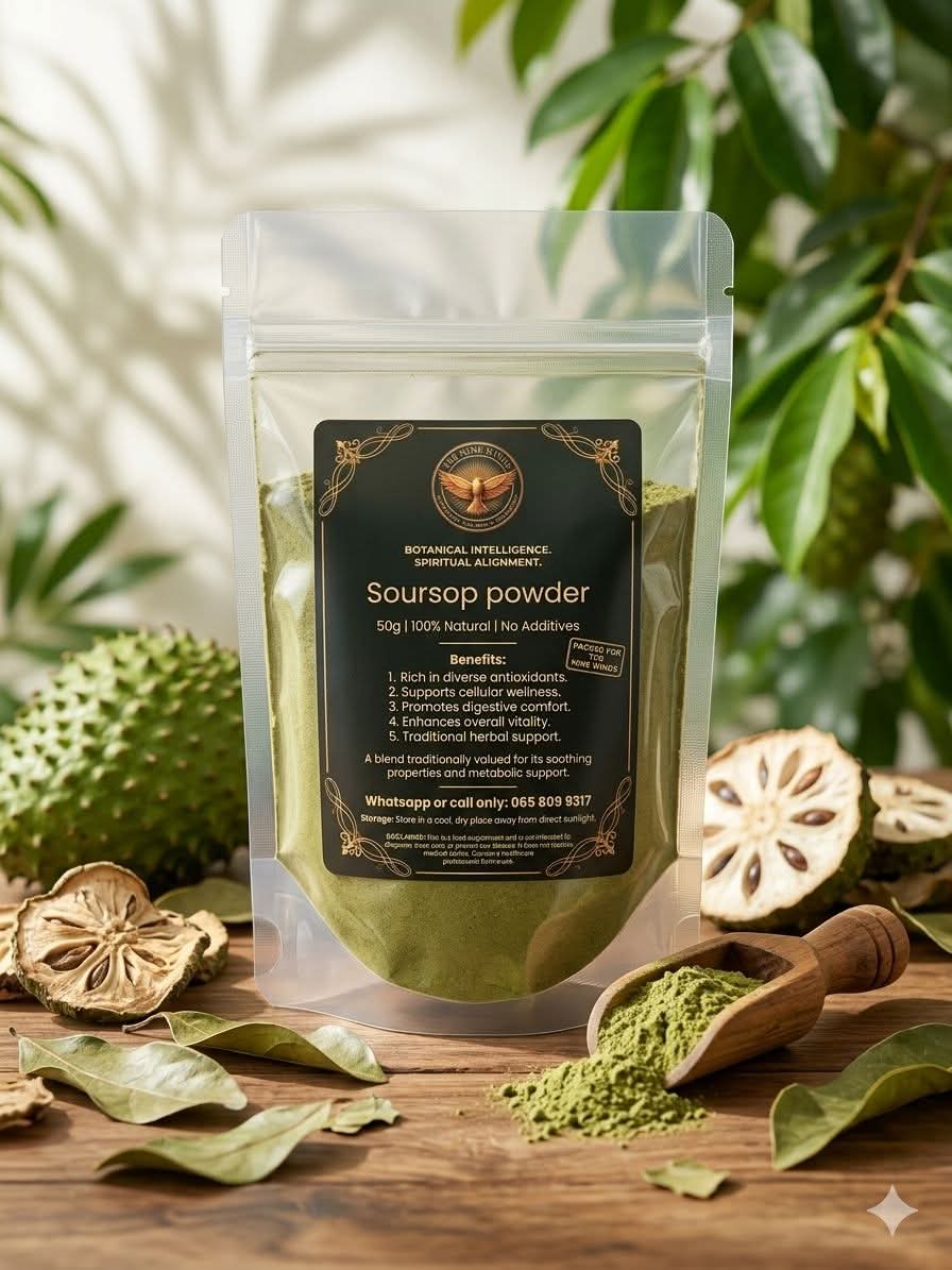 Olokabs's tweet photo. Support your body naturally with 100% Pure Soursop Powder! 
​🍀 Cellular &amp; Immune Suppor
🍀Metabolic &amp; Digestive Balance
🍀No Additives
​🍀R180 (Buy 2 for R320)
📞 WhatsApp/Call: 065 809 9317
🚚 Nationwide Delivery
​#Soursop #NaturalWellness #TheNineWinds https://t.co/rMMg5peQoE