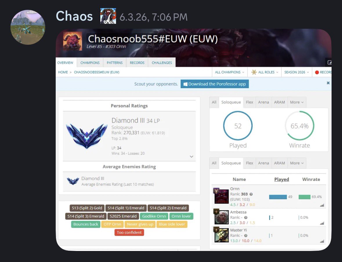 Makkor, Ornn Messiah 🐏 tweet media