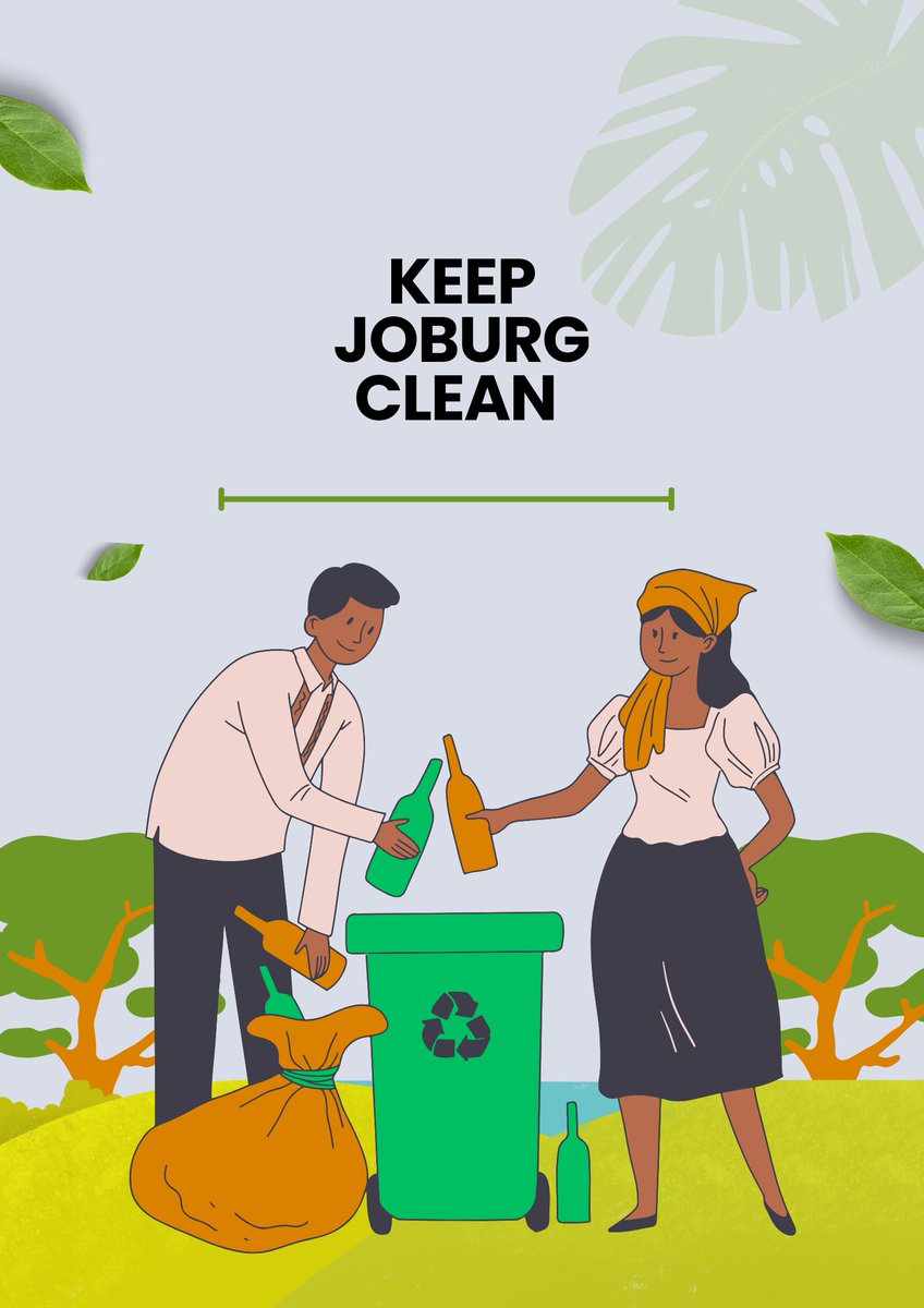 CityofJoburgZA's tweet photo. Keep Joburg clean and green

Our parks, streets, and public spaces belong to all of us. Small actions can make a big difference in keeping Johannesburg clean and welcoming.

✔️ Dispose of waste responsibly
✔️ Report illegal dumping
✔️ Protect our parks and public spaces

#KleenaJoburg ^MM
