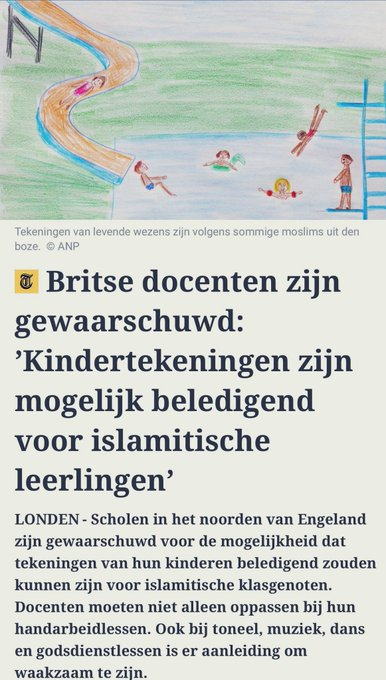 Als kindertekeningen islamitische kinderen al zouden beledigen, is de integratie dan wel geslaagd? Waarom willen progressieven onze cultuur wegvagen, om niemand te kwetsen of omdat ze hun eigen onverdraagzaamheid herkennen? Daar mogen wij als samenleving alvast niet aan toegeven.