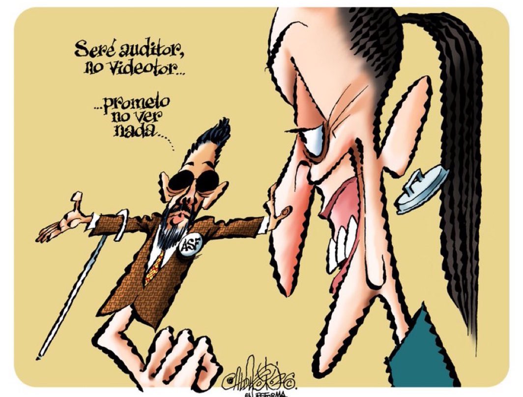 El nuevo AIF (“auditor” inferior de la federación) continuará con la terrible tradición que impuso su antecesor:

Hacerse pendejo con la bacanal de corrupción impune del Narco Régimen Morenista

(Enorme <a href="/CartonCalderon/">PacoCalderónCartones🇲🇽❤️🇺🇦❤️🇮🇱</a> 👊🏻)