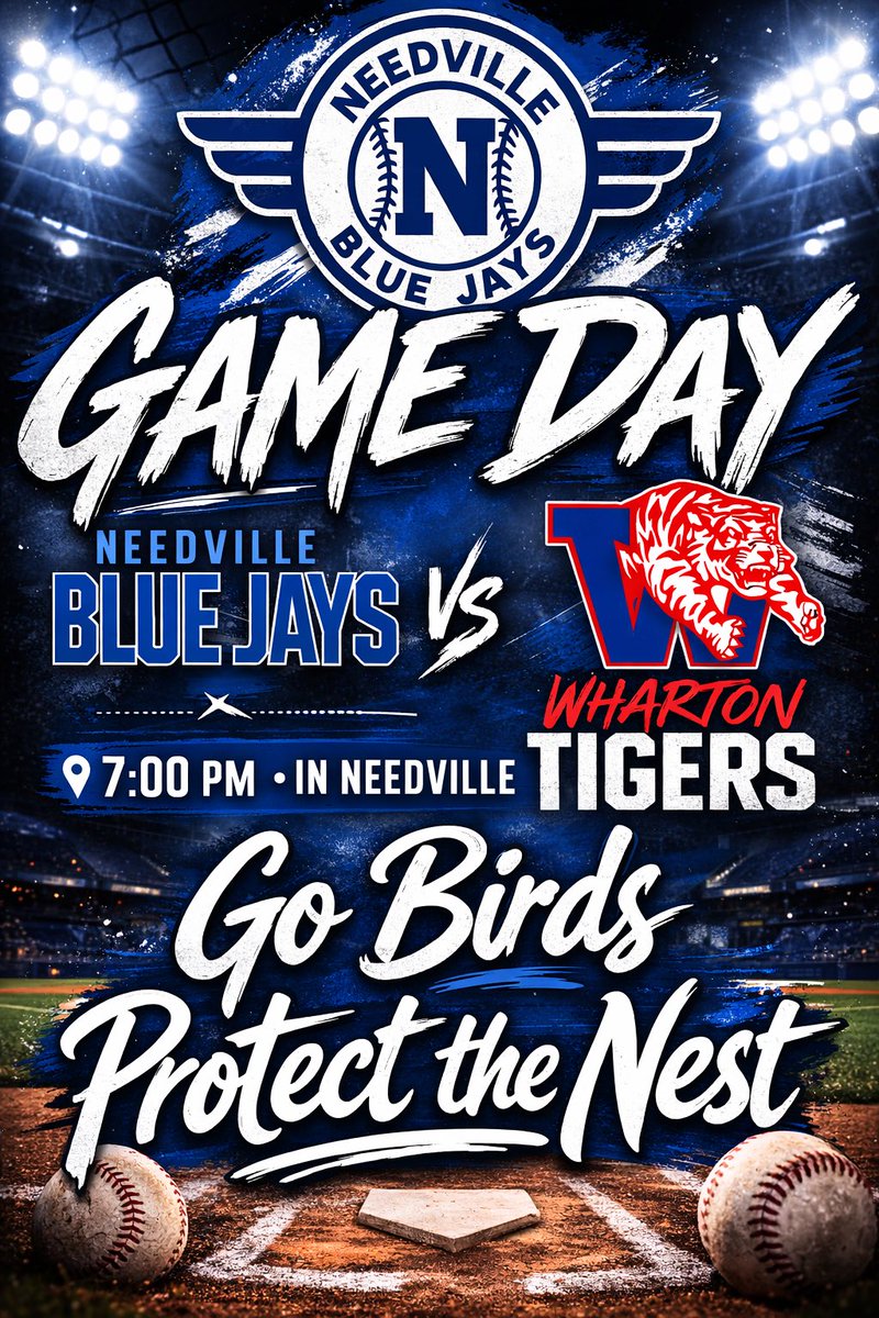 JaysHardBall's tweet image. Jays host Wharton tonight @ 7:00PM. Let’s go! @TxHS_Baseball @4ATxHsBaseball @NeedvilleA @NeedvilleABC #JYJ #PROCESS #FLY
