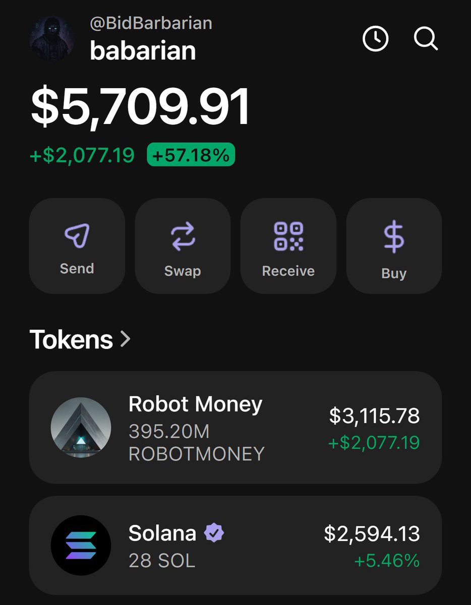 BidBarbarian's tweet image. #ROBOTMONEY just hit 3x from our Telegram entry

Challenge portfolio stacking wins while others chase

Next call coming to TG members first

0x358C9F55C69e4338ef33D8D54f726945bfab0866